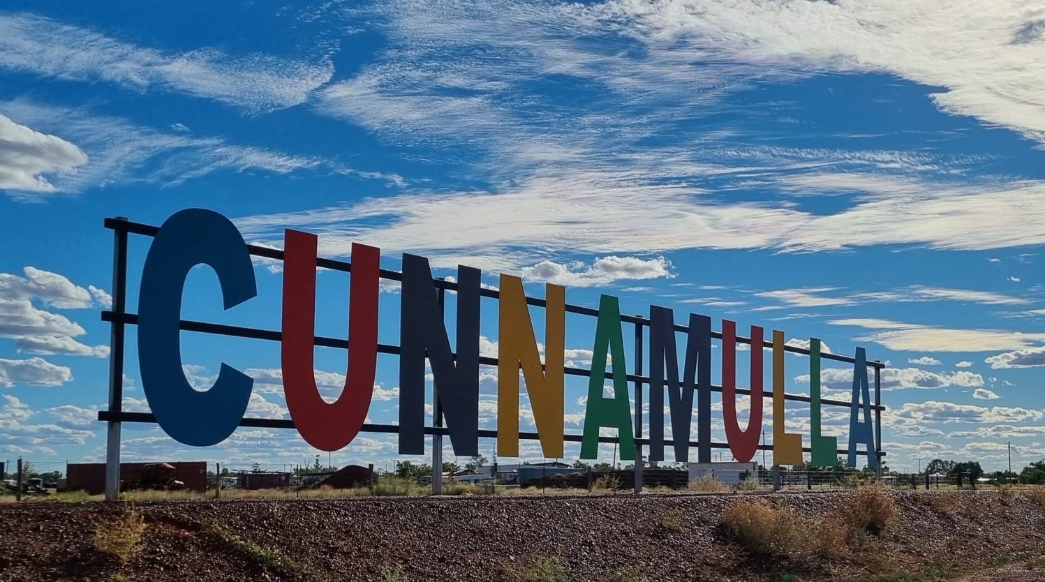 Cunnamulla Hollywood Sign Cunnamulla Town Sign