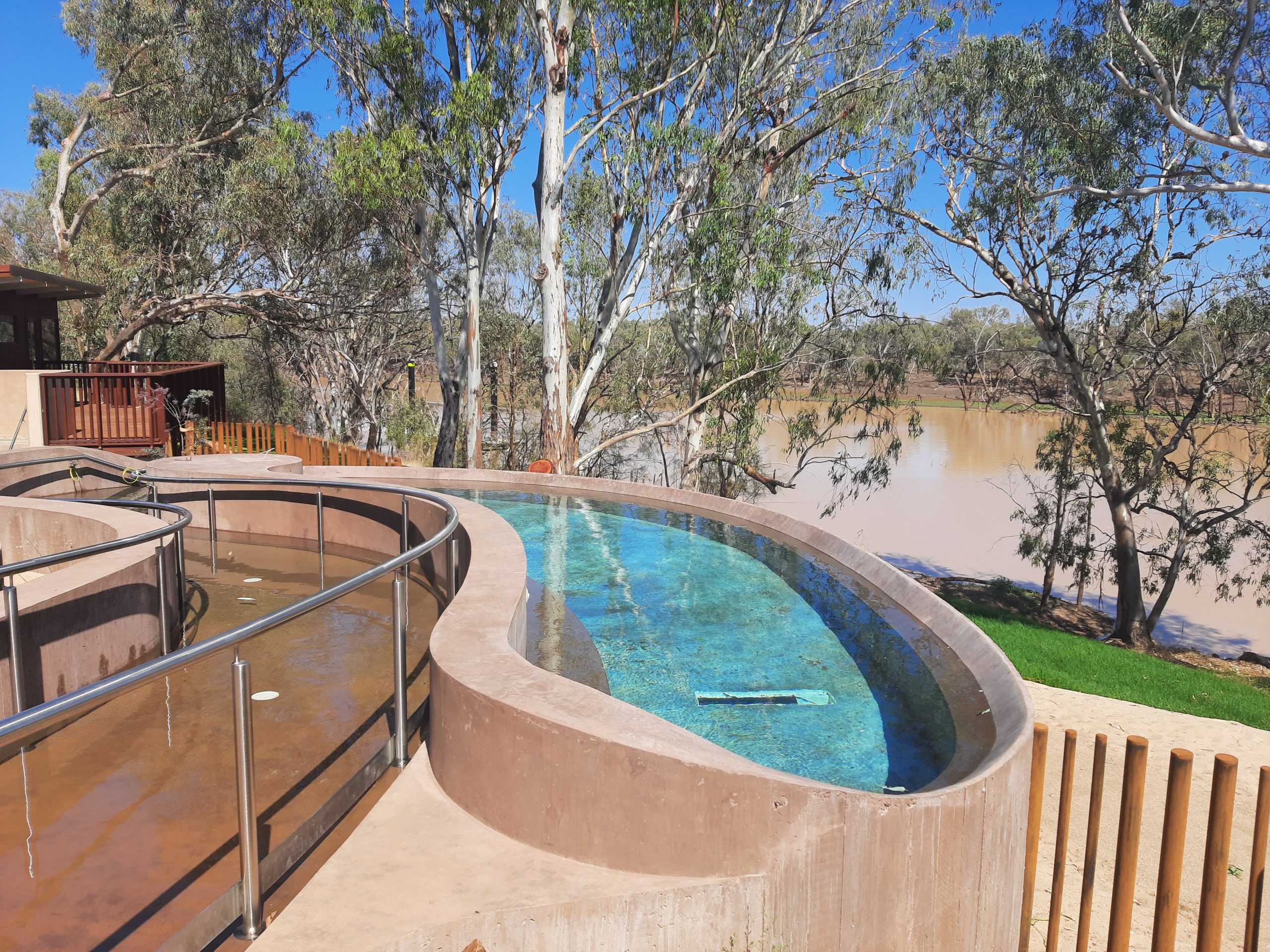 Cunnamulla Hot Springs One of the Cunnamulla Hot Springs during construction