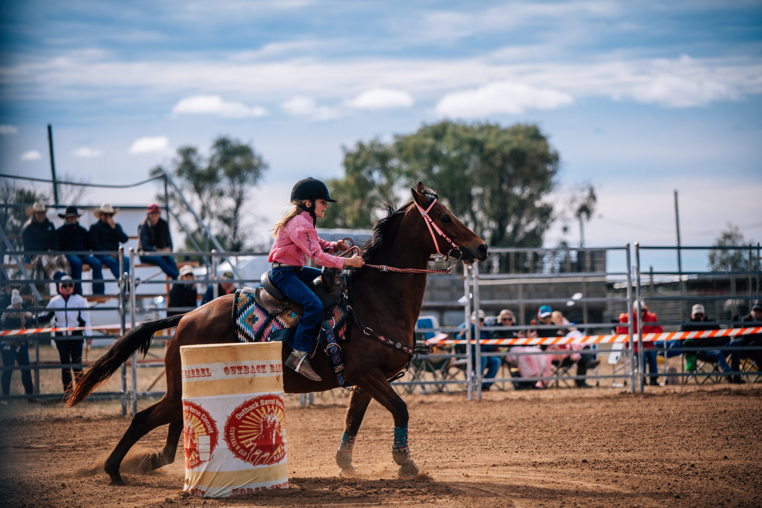 CunnamullaFellaFestival771_AlivenPhotography Barrell Racing at the Cunnamulla Fella Roundup