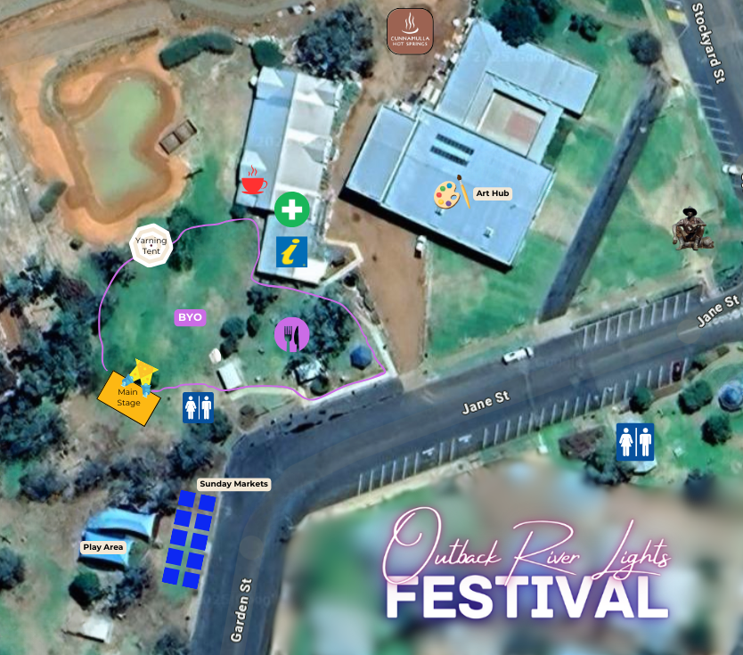 Outback River Lights Festival Site Map