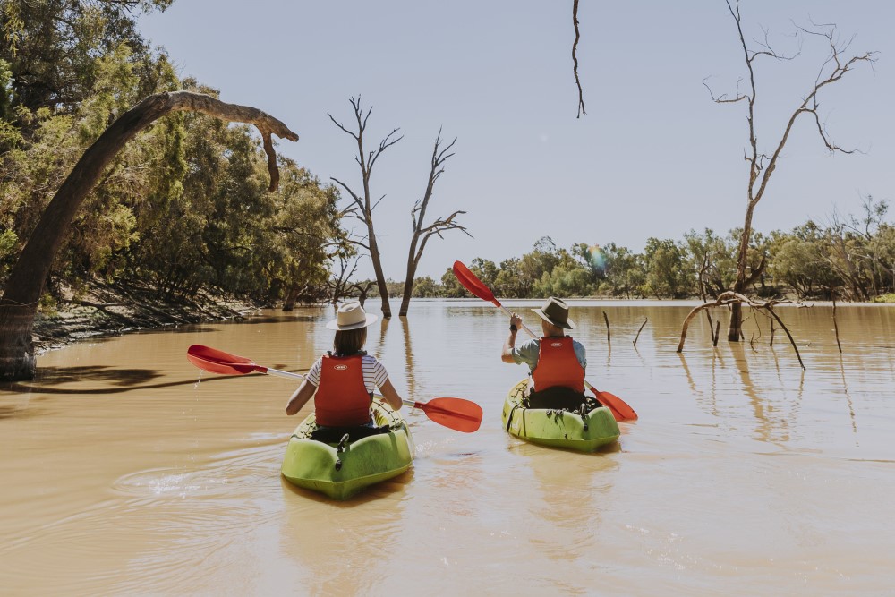 Kayaking on the Warrego