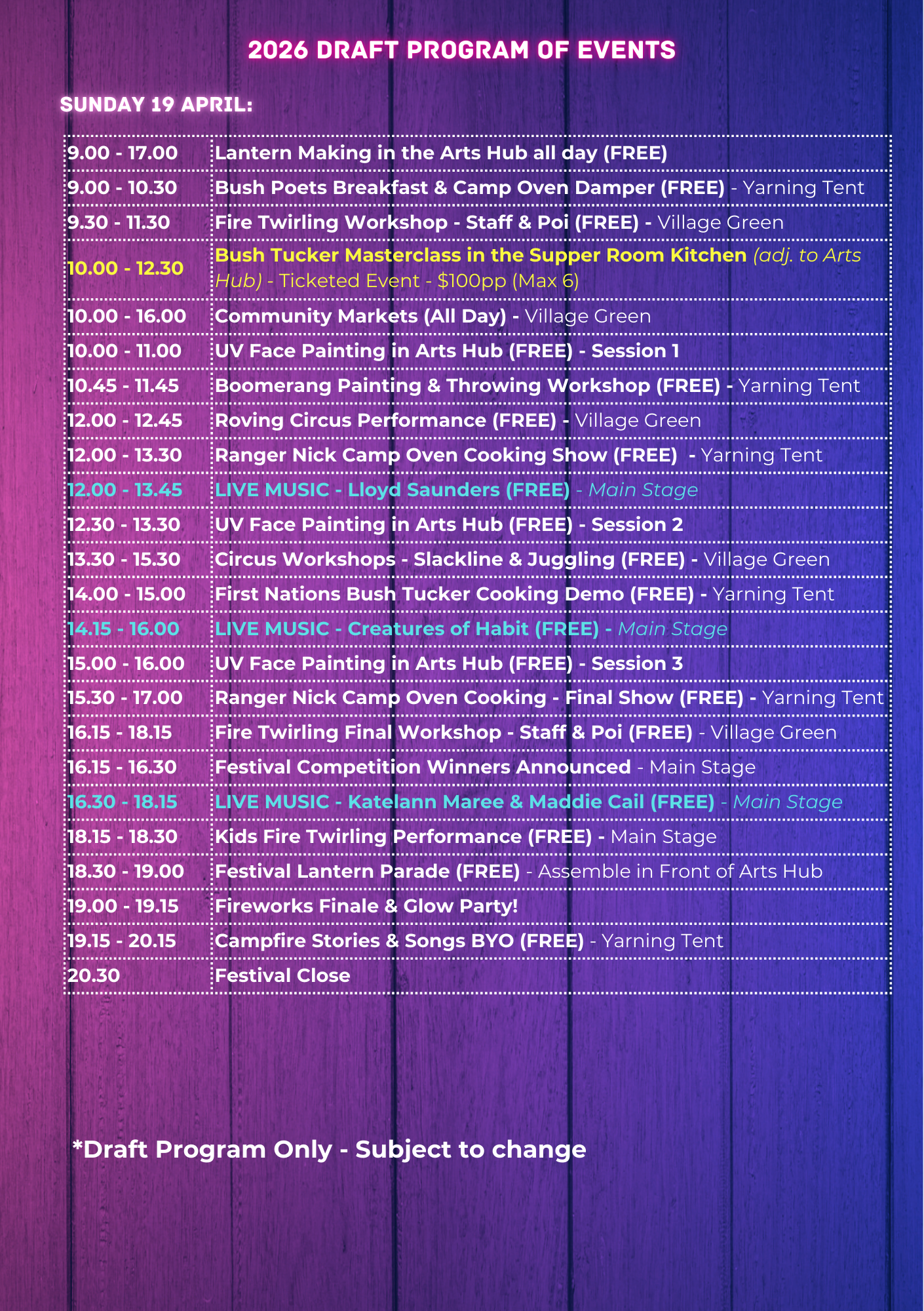 2026 Draft Program Page 2